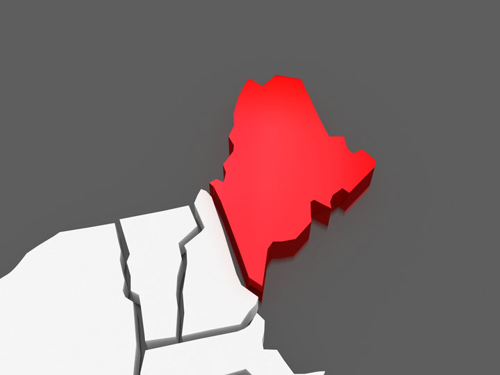 3d Maine map