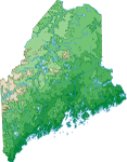Maine topographical map